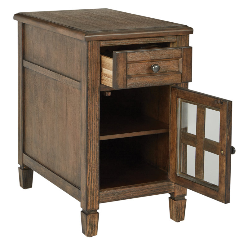 August Grove® Zahara End Table with Storage and BuiltIn Outlets & Reviews Wayfair